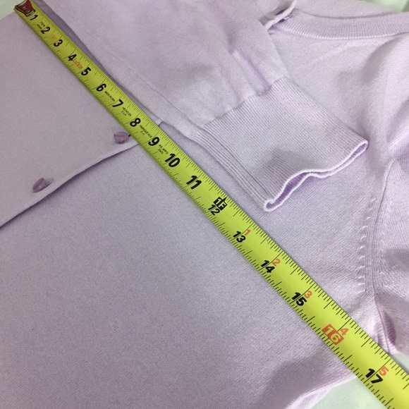 Jcrew purple cotton button front cardigan S - Picture 4 of 7